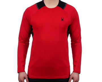 Spyder Men's Active Lightweight Pro WEB Pullover Shirt Red Size S
