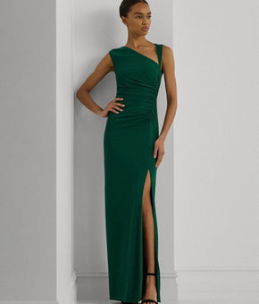 Lauren Ralph Lauren Women Stretch Jersey Sleeveless Gown Green Size 16 MSRP$225