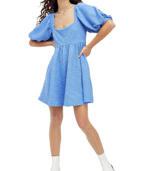 Free People Womens Daytime Short Mini Dress Blue Size M