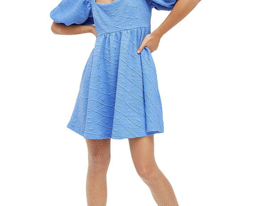 Free People Womens Daytime Short Mini Dress Blue Size M