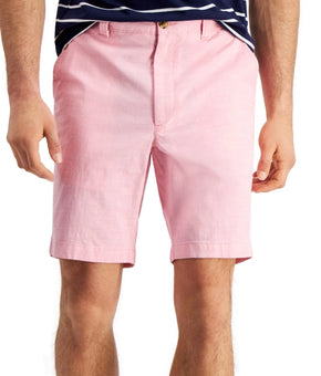 Club Room Men's 9 Stretch Chambray Shorts Pink Size 42 Cotton Blend MSRP $55