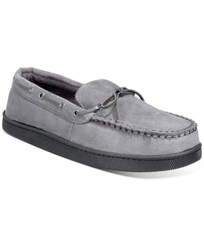 Club Room Mens Cozy Comfy Moccasin Slippers Gray Size M (6-7)