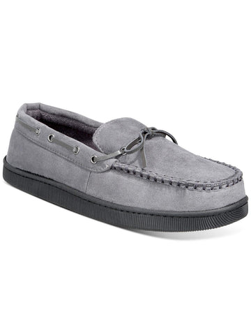 Club Room Mens Cozy Comfy Moccasin Slippers Gray Size M (6-7)