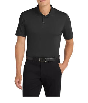 Port Authority DryZone Black Polo Top Shirt 100% Polyester Size XL