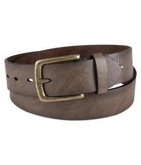 Sun + Stone Men Dark Brown Adjustable Faux Leather Casual Belt Size M 34-36 $40