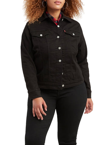 Levi's Women's Plus Size Original Denim Trucker Jacket Black Size 4X