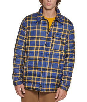 BASS OUTDOOR Men's Mission Plaid Puffer Jacket Navy Blue Size XL MSRP $89