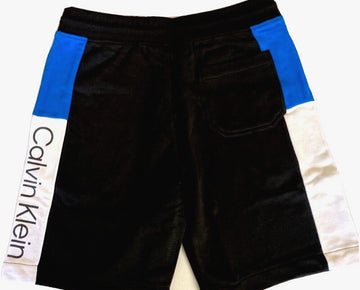 Calvin Klein Men's Colorblocked Logo-Print Shorts, Black Blue, Size L MSRP $70
