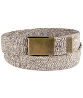 Sun + Stone Mens Webbing Stretch Fabric Beige Belt Size L