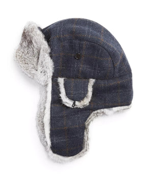 The Men's Store at Bloomingdale's Plaid Aviator Hat Navy Size M MSRP $90