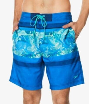 Speedo Men's Horizon 2-Way Stretch Dwr 20" Board Shorts Blue Size S MSRP $56
