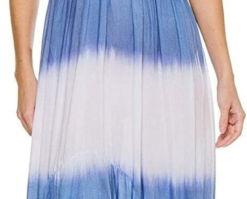 Raviya Ombre High-Low Cover-Up Dress Women's Swimsuit Blue White Size M