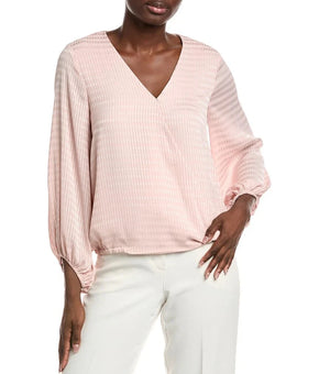 Vince Camuto Cross Front Blouse Light Pink Plus Size 1X MSRP $99