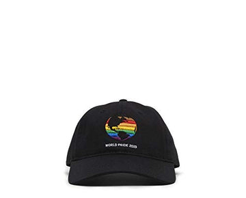 Kenneth Cole Mens World Pride 2019 Embroidered Graphic Ball Cap Black O/S