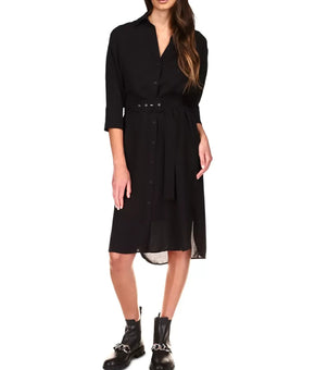Michael Michael Kors Belted Shirtdress Black Size XS MSRP $140