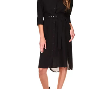 Michael Michael Kors Belted Shirtdress Black Size XS MSRP $140