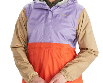 MARMOT Women's Precip Eco Anorak Waterproof Purple Orange Top Size XS MSRP $90