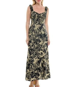 Taylor Women's rayon Lined Sleeveless Fit & Flare Dress Black Beige Size 6 $128