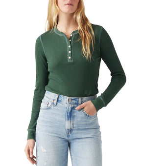 Levi's Plus Size Jakob Slim-Fit Long-Sleeve Henley Top Dark Green Size 2X