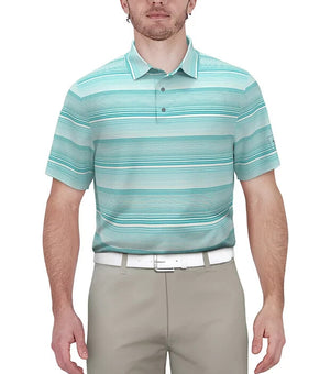PGA TOUR Men's Linear Energy Performance Golf Polo Shirt Green Size XXL MSRP $68