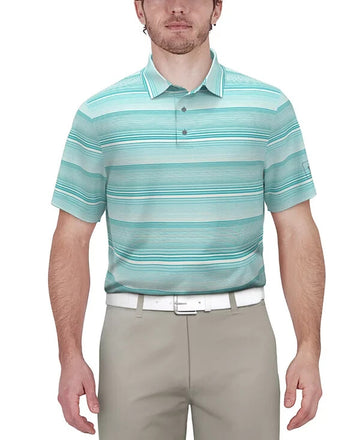 PGA TOUR Men's Linear Energy Performance Golf Polo Shirt Green Size XXL MSRP $68