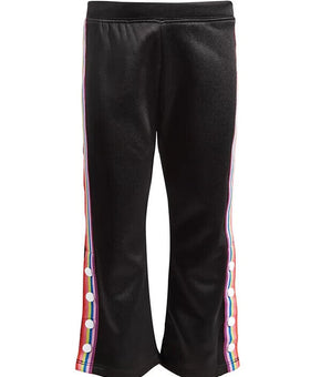 Ideology Toddler & Little Girls Rainbow-Stripe Track Pants Black Size M 10/12