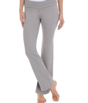 Danskin Women's boot leg Relaxed French Terry Sweat pant, Concrete Gray Size L