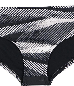 NIKE Mesh Side Black White Line Up SWIMWEAR Hipster Bikini Bottoms Size S $$54