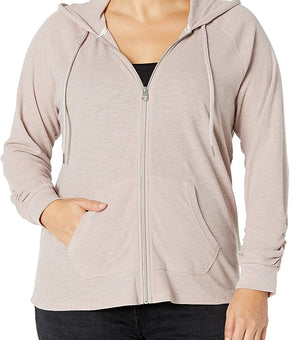 Calvin Klein Womens Performance Zip Up Hoodie Purple Plus Size 2X MSRP $59
