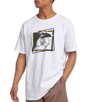 Reebok Mens Regular fit Short Sleeve Graphic T-Shirt Shirt XXL White Solid