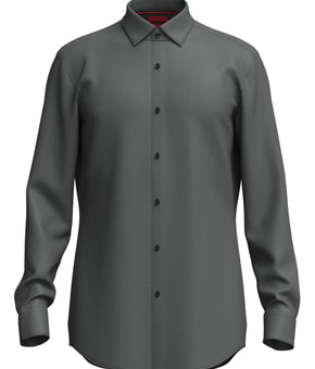 Hugo Boss Mens Slim fit Dress Shirt Size M / 15.5 in Long Sleeve Black