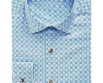 bar III Mens Blue Spread Collar Slim Fit Dress Shirt Cotton Shirt S 14/14.5