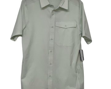Bass Outdoor Men's Trailer A.C. Short-Sleeve Button Shirt XXL 2XL Light Green