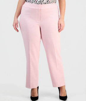 Kasper Plus Size Straight-Leg Pants Tutu Pink Size 18W MSRP $89