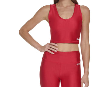 DKNY Sport Women's Performance Support Yoga Running Tank Bra Red Size L MSRP $50