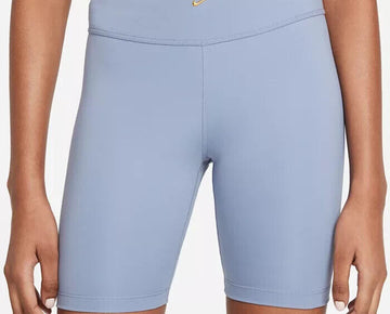 Nike Women's Logo-Waist Bike Shorts Blue Size S MSRP $45