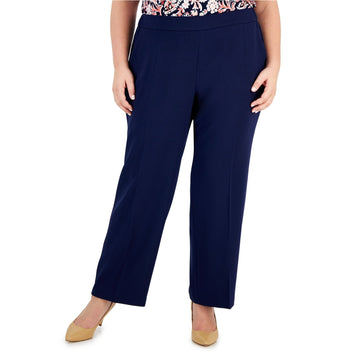 Kasper Womens Stretch Crepe Dress Pants, Blue, Size 3X MSRP $89