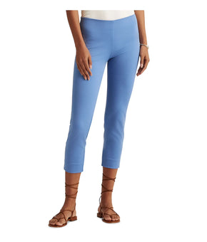 LAUREN RALPH LAUREN Womens Blue Zippered Darted Cropped Skinny Pants Size 6 $89