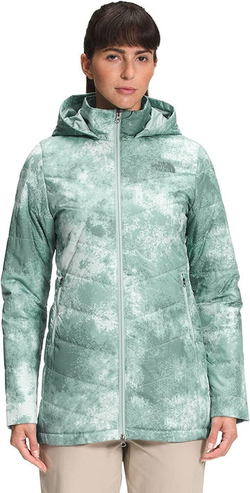 The North Face Women Green Hooded Tamburello Printed Parka Jacket SALE Sz S $159
