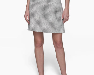 KARL LAGERFELD PARIS Women's Tweed A-Line Mini Skirt Black Size 4 SALE $99