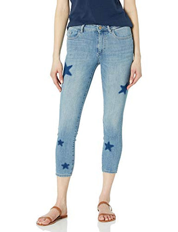 DL1961 Women's Florence Skinny MID Rise Instasculpt Crop Jean, Blue, Size 27