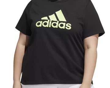 adidas Women s Cotton Logo T-Shirt Black Size 1X