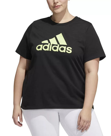 adidas Women s Cotton Logo T-Shirt Black Size 1X