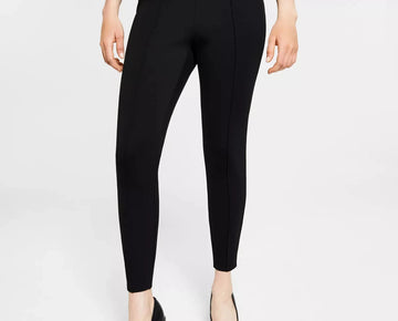 Bar III Petite Women's High-Rise Ponté-Knit Leggings Black Size PM