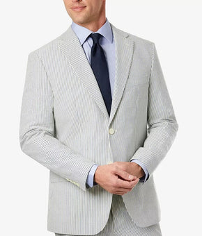 Lauren Ralph Lauren UltraFlex Blue Seersucker Cotton Sport Coat Size 38R $360