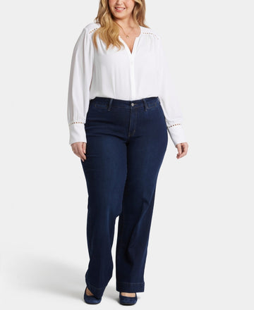 NYDJ Plus Size 14W Teresa Trouser Jeans Blue MSRP $119