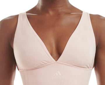 adidas Intimates Longline Plunge Light Support Bra 4A7H69 Peach Pink Size M