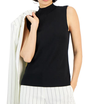 Tahari NWT Women's Sleeveless Tank Top Black Casual Shell Size M