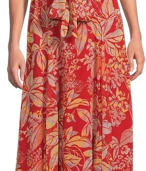 Lauren Ralph Lauren Women Printed Empire-Waist Long Dress Grown Size 4 MSRP $295