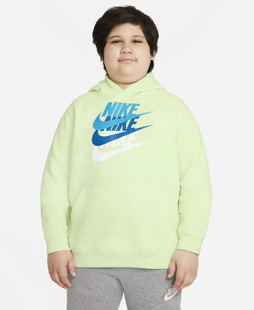 Nike Big Boys Husky Sportswear Pullover Hoodie Light Green Plus Size S MSRP $45